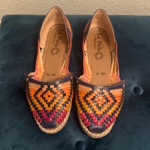 Laperlamx espadrille Huarache rainbow colored